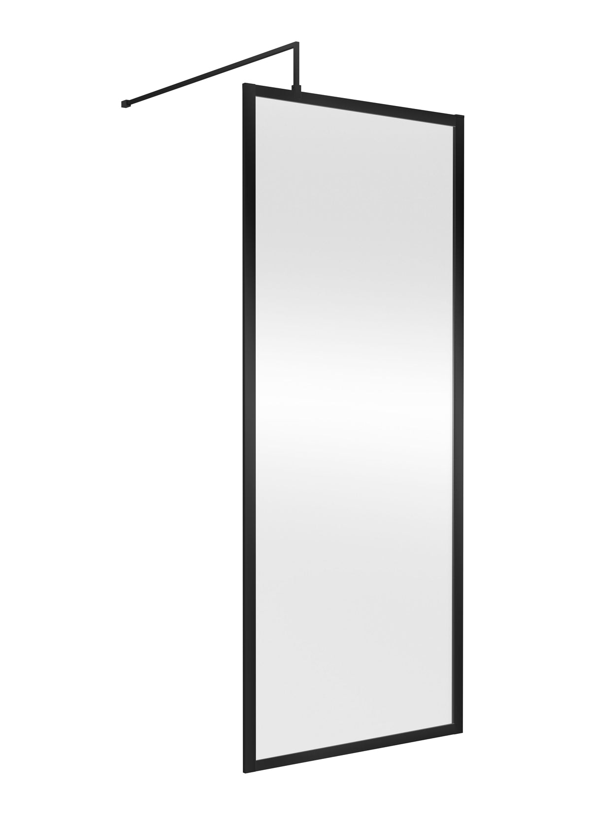 Modern Splash 800mm Matt Black Outer Frame Wetroom Screen