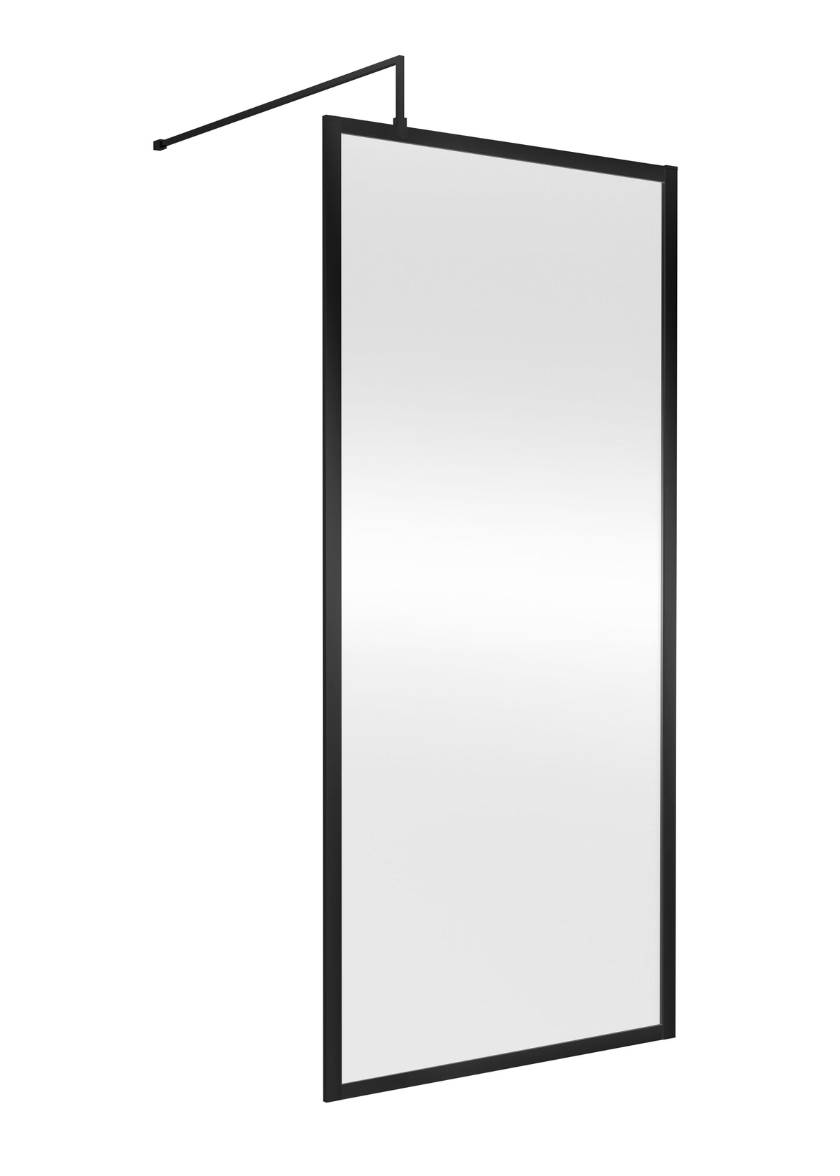 Modern Splash 900mm Matt Black Outer Frame Wetroom Screen