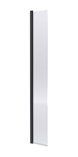Modern Splash 300mm Matt Black Fluted Hinged Wetroom Screen
