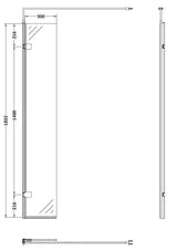 Modern Splash 300mm Brushed Pewter Wetroom Panel