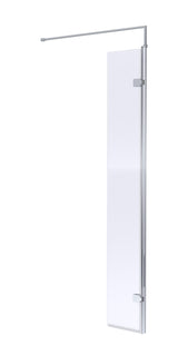 Modern Splash 300mm Chrome Hinged Wetroom Screen With Support Bar