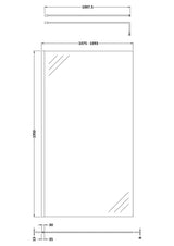 Hudson Reed 1100mm Chrome Wetroom Panel