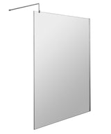 Hudson Reed 1200mm Chrome Wetroom Screen With Support Bar