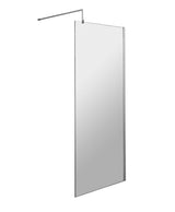 Hudson Reed 800mm Chrome Wetroom Screen With Support Bar