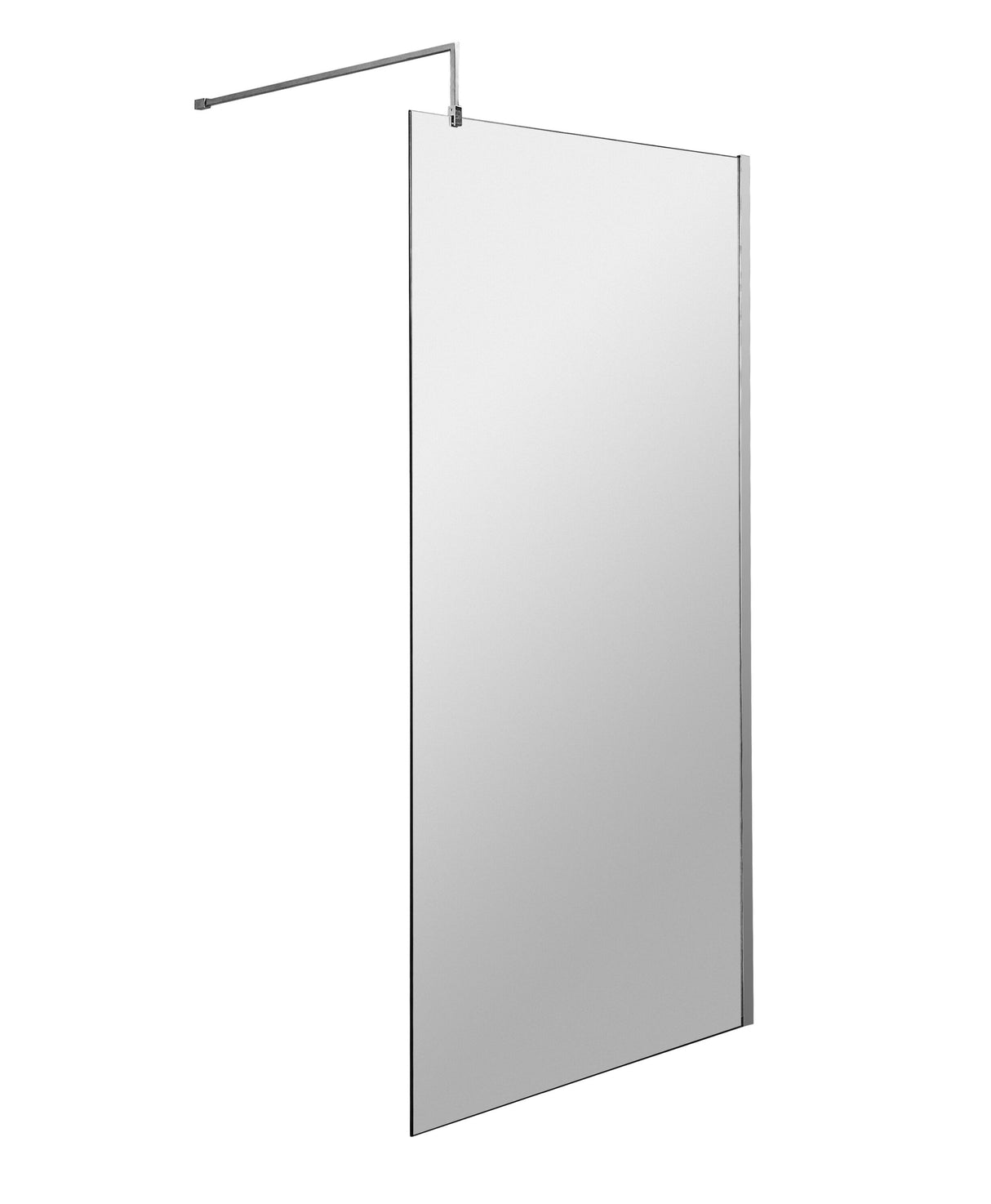 Hudson Reed 900mm Chrome Wetroom Screen With Support Bar