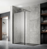 Modern Splash Ralus 250mm Matt Black Wetroom Return Screen