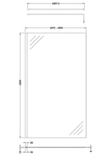 Modern Splash 1100mm Chrome Wetroom Screen With Support Bar