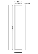 Modern Splash 300mm Brushed Brass Hinged Wetroom Screen