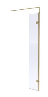 Modern Splash 300mm Brushed Brass Wetroom Screen With Support Bar
