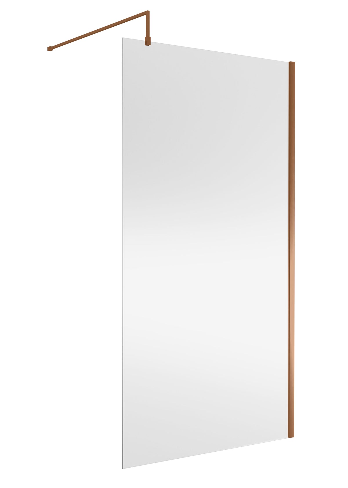 Modern Splash 1100mm Brushed Bronze Wetroom Screen With Support Bar