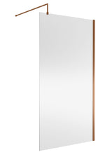 Modern Splash 1100mm Brushed Bronze Wetroom Screen With Support Bar