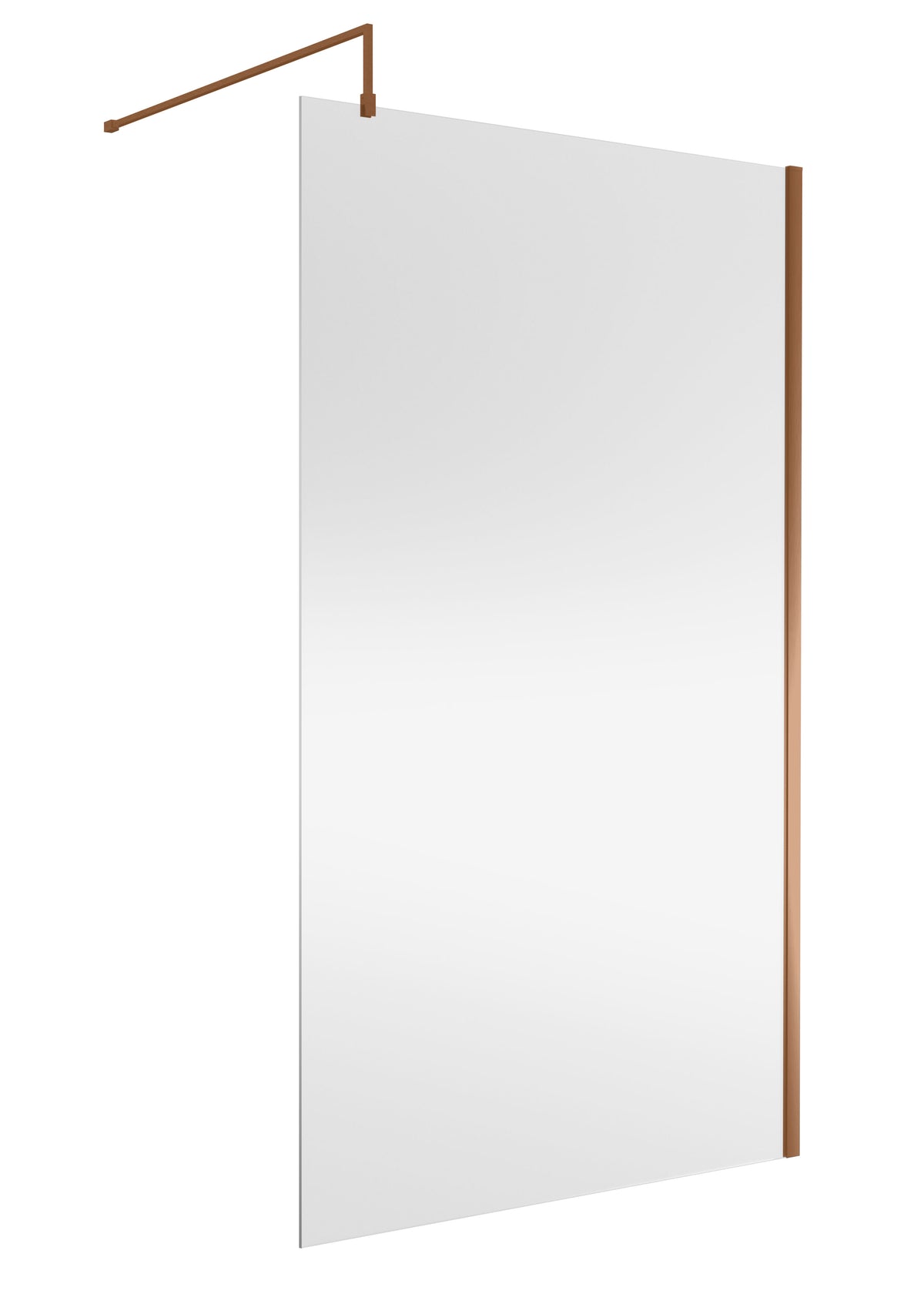 Modern Splash 1200mm Brushed Bronze Wetroom Screen With Support Bar