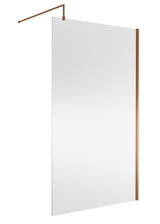 Modern Splash 1200mm Brushed Bronze Wetroom Screen With Support Bar
