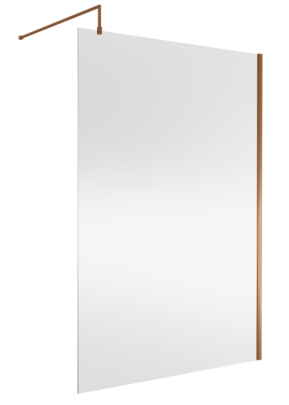 Modern Splash 1400mm Brushed Bronze Wetroom Screen With Support Bar
