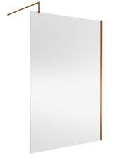 Modern Splash 1400mm Brushed Bronze Wetroom Screen With Support Bar