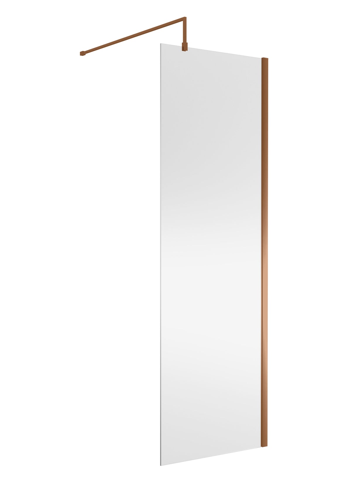 Modern Splash 700mm Brushed Bronze Wetroom Screen With Support Bar
