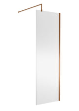 Modern Splash 700mm Brushed Bronze Wetroom Screen With Support Bar