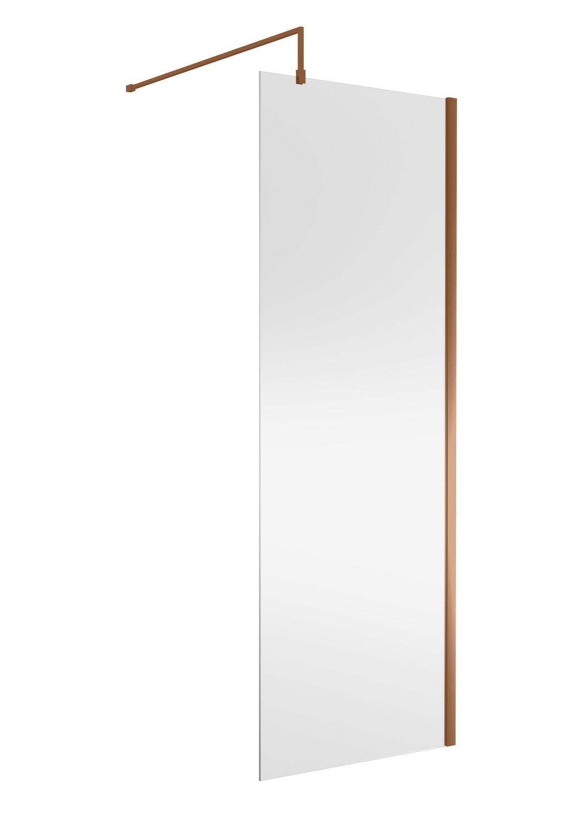 Modern Splash 760mm Brushed Bronze Wetroom Screen With Support Bar
