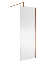 Modern Splash 760mm Brushed Bronze Wetroom Screen With Support Bar