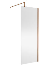 Modern Splash 800mm Brushed Bronze Wetroom Screen With Support Bar
