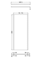 Modern Splash 760mm Brushed Brass Wetroom Screen With Support Bar
