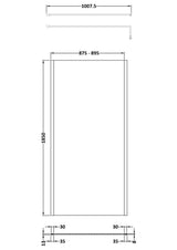 Modern Splash 900mm Brushed Brass Wetroom Screen With Support Bar