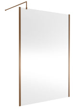 Modern Splash 1400mm Brushed Bronze Wetroom Panel