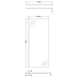 Modern Splash 800mm Brushed Bronze Wetroom Panel