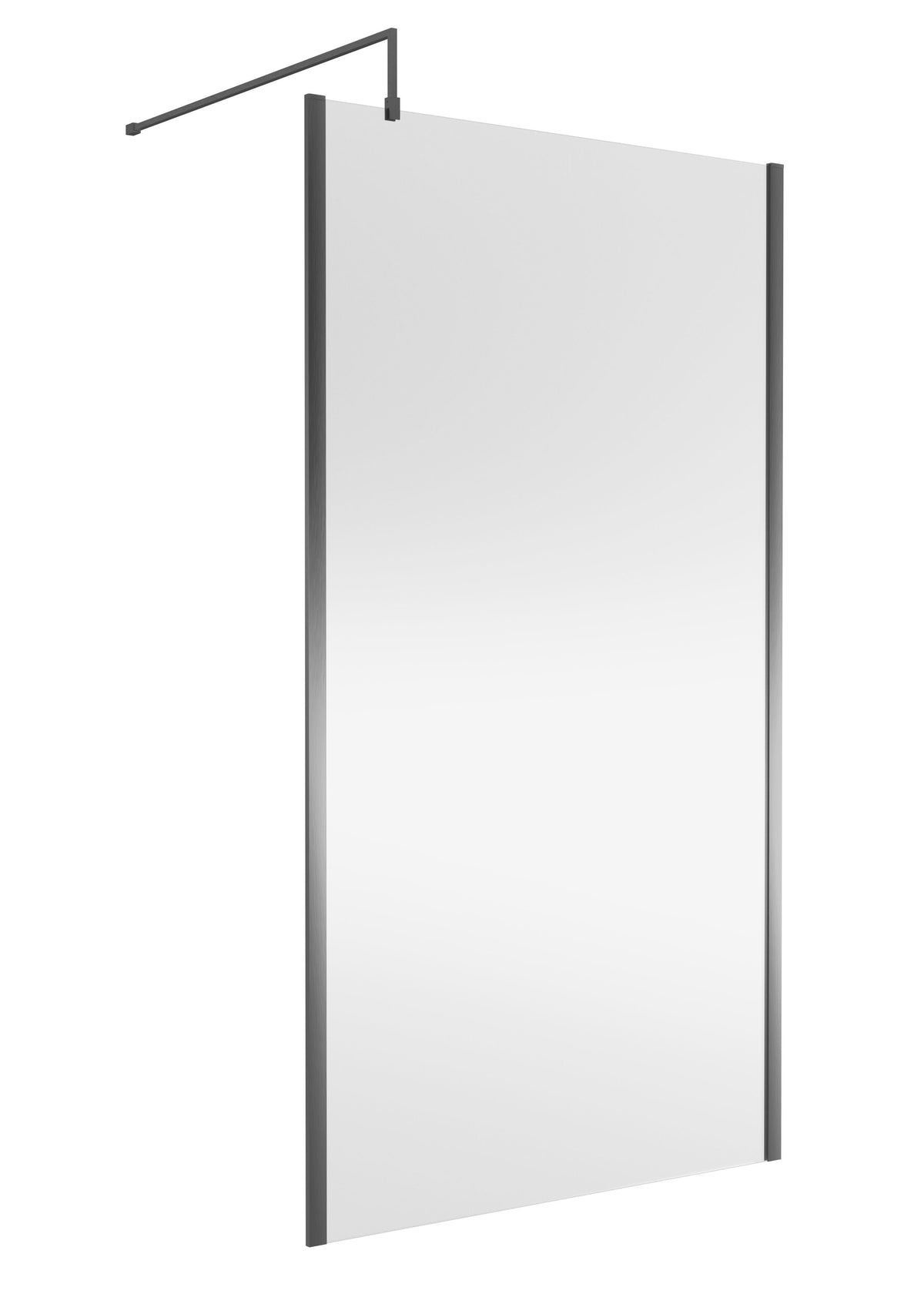 Modern Splash 1100mm Brushed Pewter Outer Frame Wetroom Panel