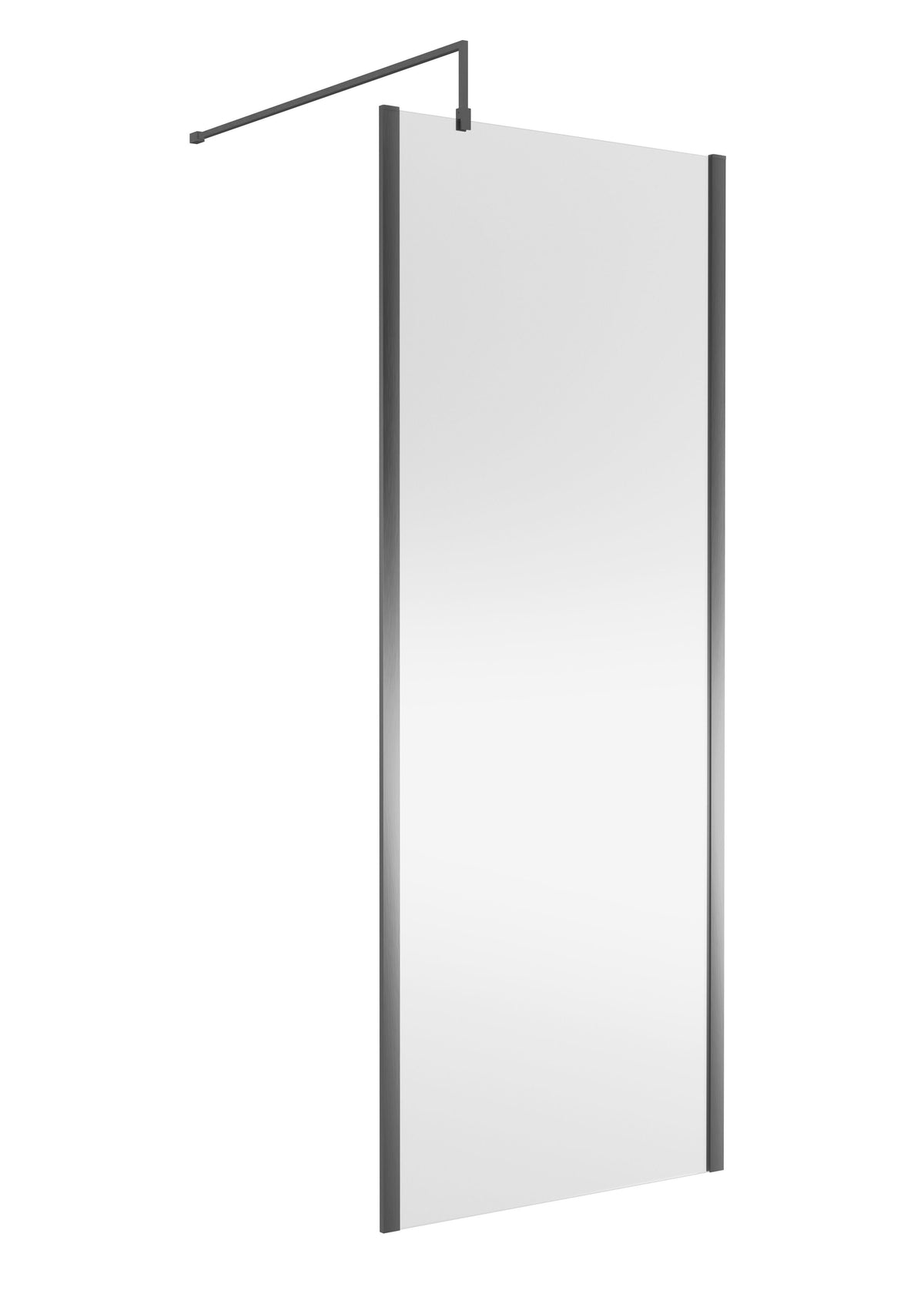 Modern Splash 800mm Brushed Pewter Outer Frame Wetroom Panel
