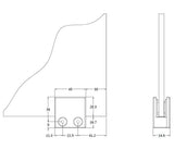 Chrome Wetroom Screen Support Foot