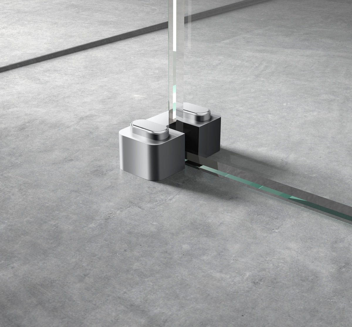 Polished Chrome Wetroom Screen Horseshoe Support