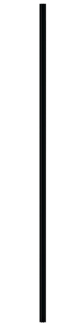 Modern Splash  Matt Black 1950mm Wetroom Profile Kit for L Shape Return Screens