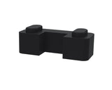 Black Wetroom Screen Horseshoe Support Foot