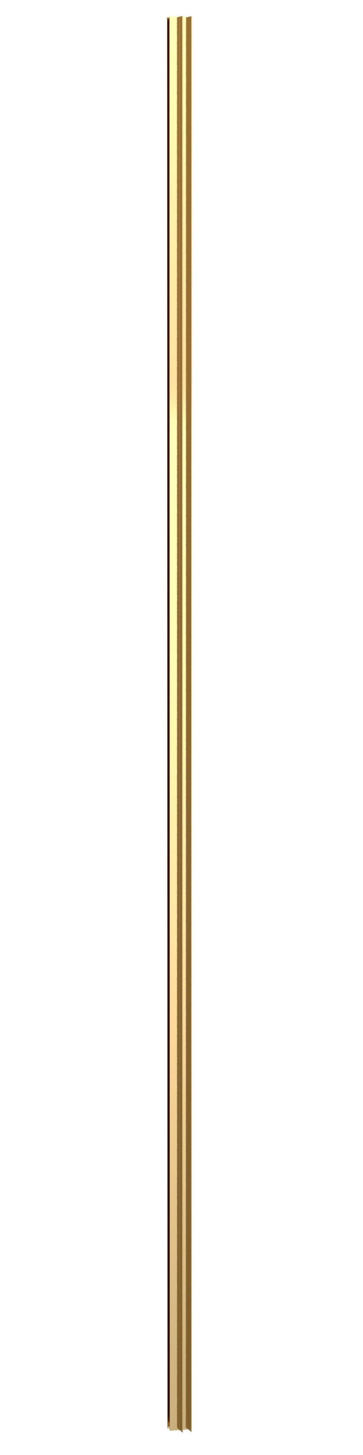 Brushed Brass 1950mm Wetroom Profile Kit for L Shape Return Screens