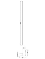 Brushed Brass 1950mm Wetroom Profile Kit for L Shape Return Screens