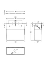 Modern Splash  Toilet Dual Flush Concealed Cistern with Chrome Flush Button