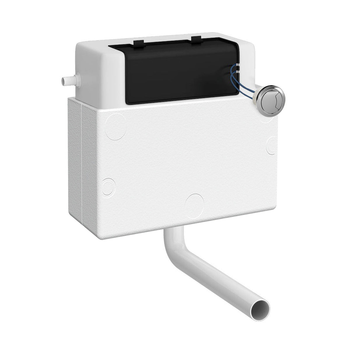 Universal Access White Pneumatic Dual Flush Concealed Cistern with Shroud