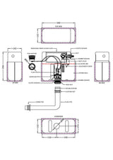 Universal Access White Pneumatic Dual Flush Concealed Cistern with Shroud