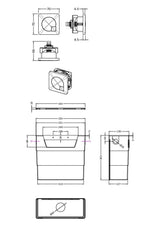 Modern Splash Concealed Cistern With Brushed Brass Contemporary Dual Flush Plate