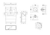 Modern Splash Concealed Cistern With Brushed Pewter Contemporary Dual Flush Plate
