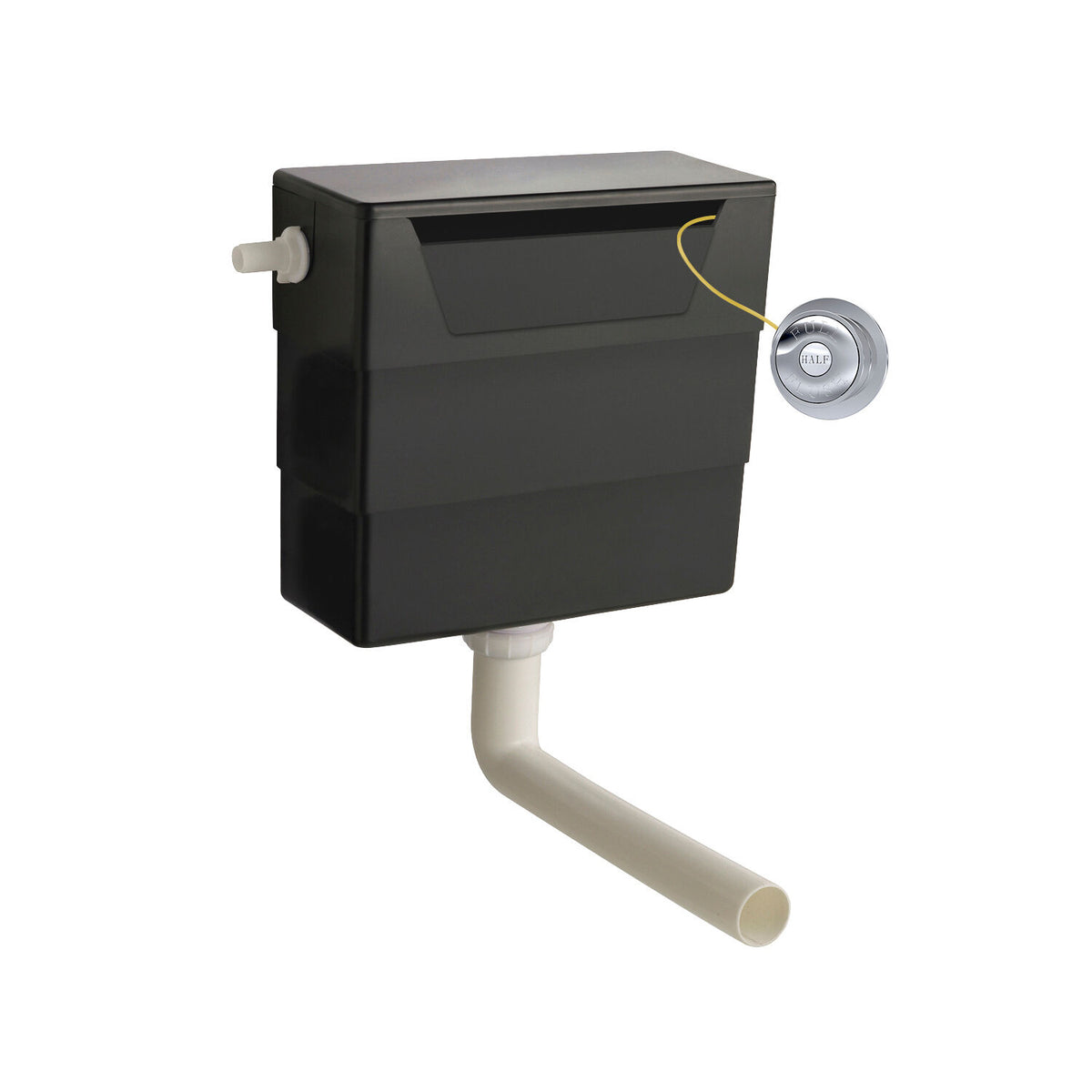 Concealed Cistern With Chrome Traditional Dual Flush Plate