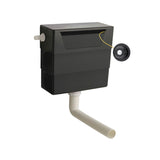 Concealed Cistern With Matt Black Traditional Dual Flush Plate