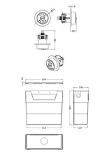 Concealed Cistern With Matt Black Traditional Dual Flush Plate