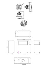 Universal Access Bottom Inlet Cistern With Square Chrome Traditional Dual Flush Plate