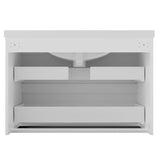 800mm Wide Wall Mounted Vanity Units and Sink 2 Drawers - Matt White