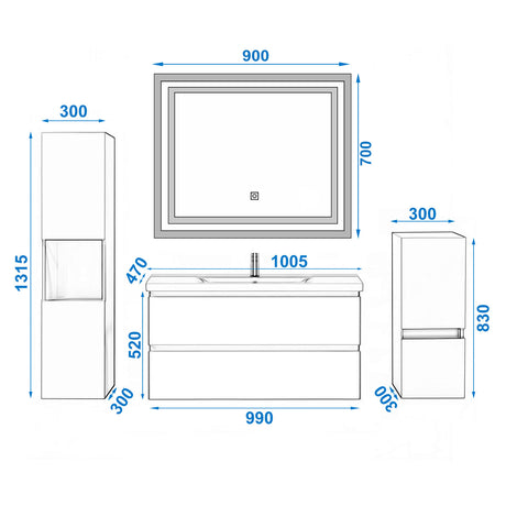 Modern Splash Led Mirror -BM-1404