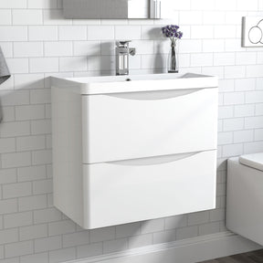 Modern Splash White Wall Hung Vanity Units