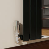 Modern Splash Vertical Oval Column Mirror Radiator 1800x381mm Single