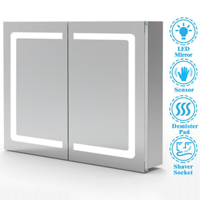 Modern Splash LED Rectangle Mirror-BMG-KC32